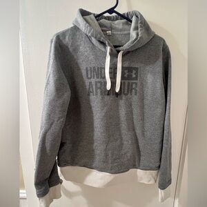 Under Armour Heather Gray Hoodie with White Details